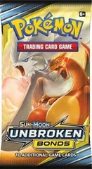 Pokemon Sun & Moon SM10 Unbroken Bonds Booster Pack -- Charizard & Reshiram Pack Art