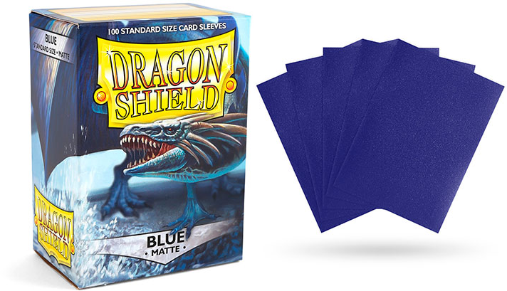 DRAGON SHIELD NIGHT BLUE MATTE STANDARD SIZE 100 Card Sleeves Deck Protector MTG 