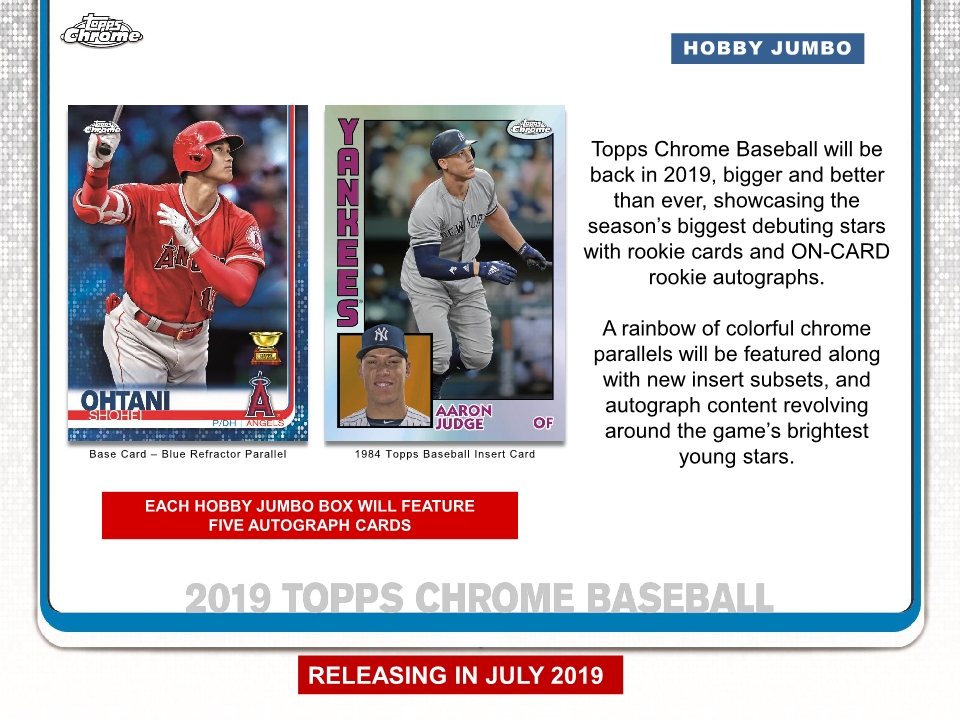 2019 Topps Chrome Mlb Baseball Hobby Box Sports Cards Trading