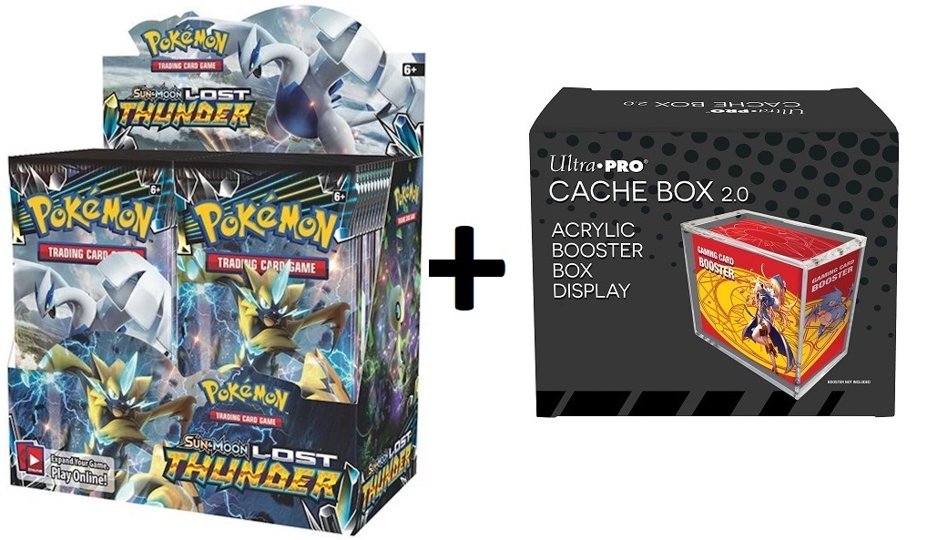 advocaat Onhandig Bermad MINT Pokemon SM8 Lost Thunder Booster Box PLUS Acrylic Ultra Pro Cache Box  2.0 Protector - Pokemon Sealed Products » Pokemon Booster Boxes -  Collector's Cache