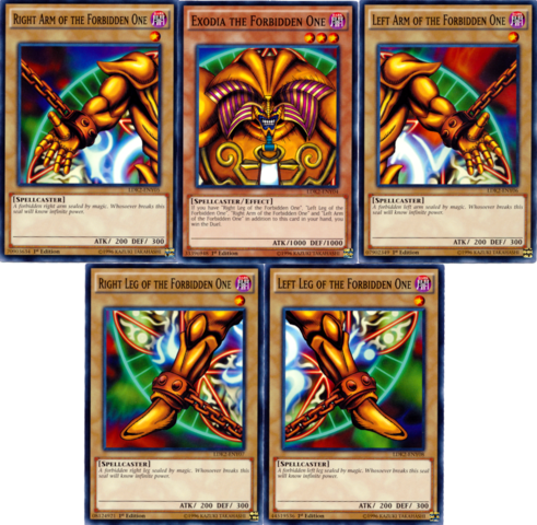 Yugioh Ultra Shiny New Exodia the Forbidden One Set ALL 5 PIECES YGLD-ENA17 MINT 