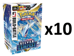 Pokemon SWSH12 Silver Tempest Prerelease Build & Battle Kit Display Box (10 Kits)