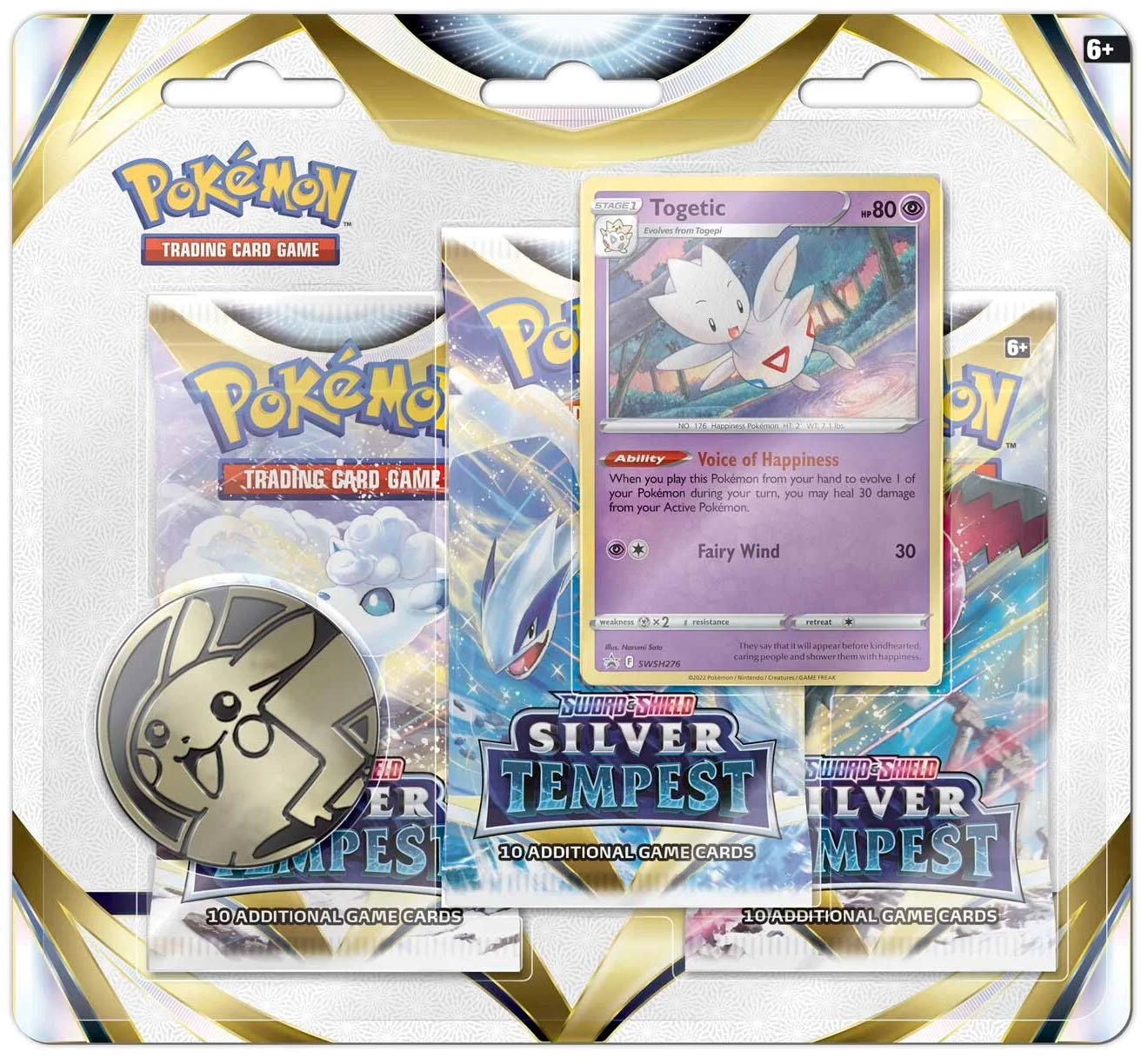 Pokemon SWSH12 Silver Tempest 3-Pack Blister Togetic