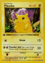 Pikachu - 58/102 - Common - 1st Edition (Yellow Cheeks)