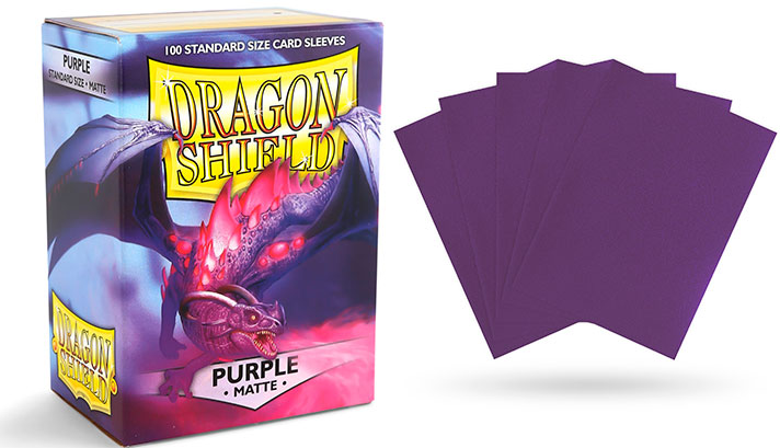 Dragon Shield Matte Clear Purple Inner Sleeve Smoke Standard Size 100 ct Card 