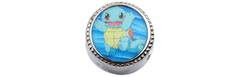 Squirtle & Water Droplet Stainless Steel Bead Charm