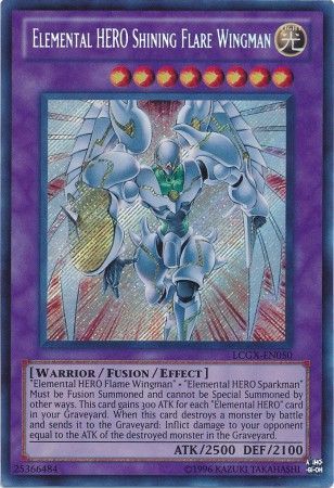 Ultra Rare YUGIOH Card Mint Near Mint Elemental Hero Shining Flare Wingman 