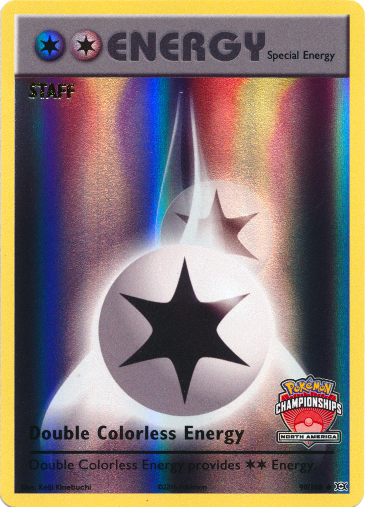 90/108 STAFF North America Championships Promo NM 1x Double Colorless Energy 