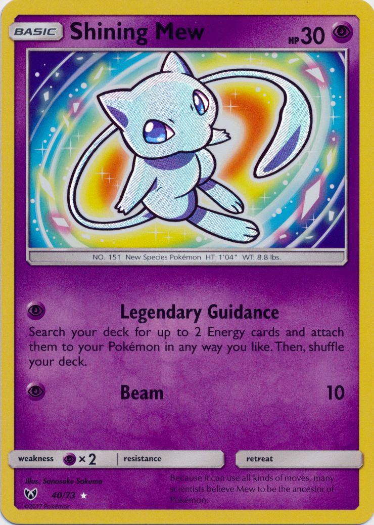 Details about   Pokémon EGS 8,5 gleaming/Shining Mew 40/73 Holo Shining Legends REGRADE 9 show original title 