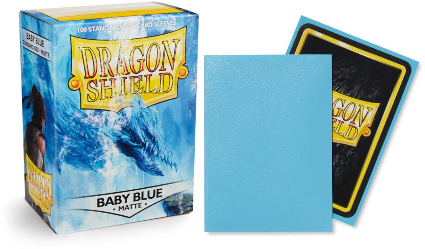 1x Dragon Shield Matte Standard-Size Baby Blue Sleeves 100ct NEW 