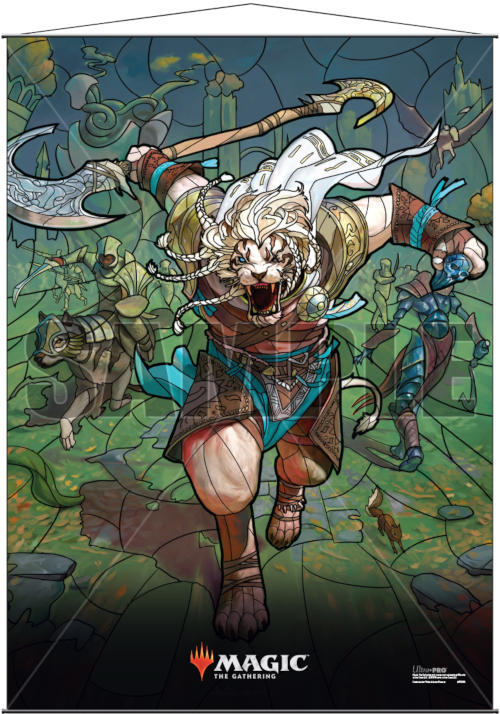 Ultra Pro Magic the Gathering Planeswalkers Stained Glass Wall Scroll - Ajani