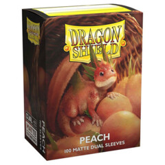 Dragon Shield DUAL Matte Standard-Size Sleeves - Peach - 100ct