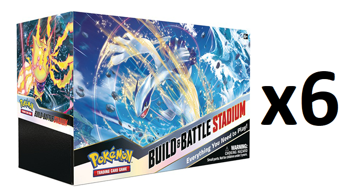 Pokemon SWSH12 Silver Tempest Build & Battle Stadium Box SEALED CASE (6 STADIUM Boxes)