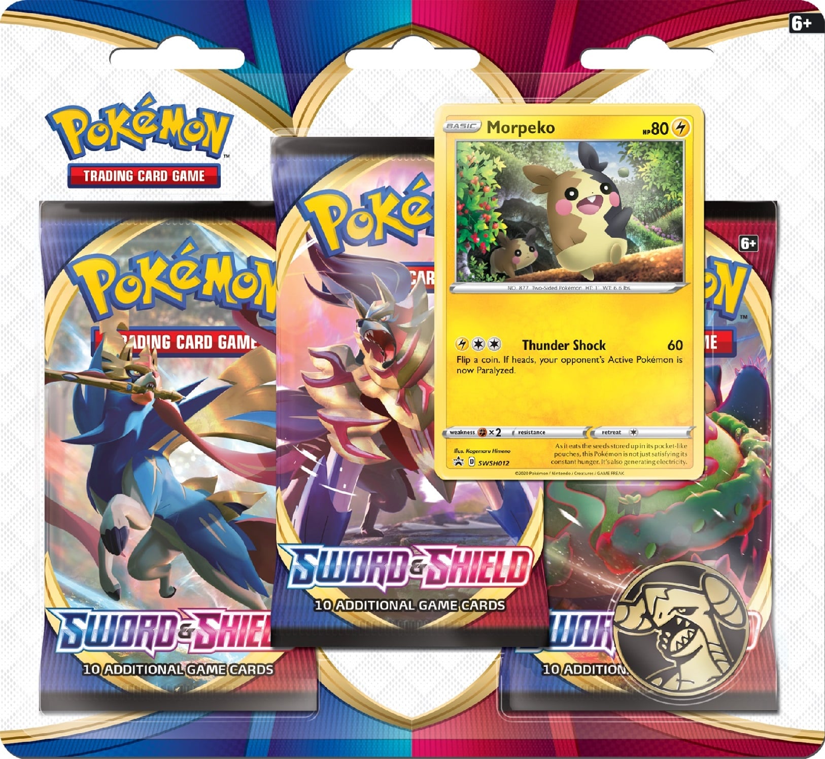 Pokemon Sword & Shield SWSH1 Base Set 3-Pack Blister - Morpeko - Pokemon  Sealed Products » Pokemon Blister Packs - Collector's Cache