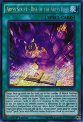 Abyss Script - Rise of the Abyss King - DESO-EN027 - Secret Rare - 1st Edition