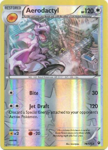 AERODACTYL Pokemon Card Fates Collide 76/124 rare - NM/Mint
