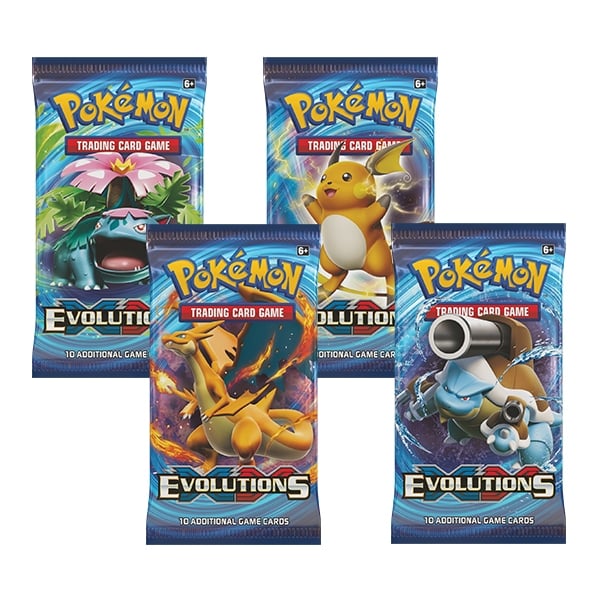 XY Evolutions Lot of 4 Pokemon Cards TCG Authentic Booster packs 