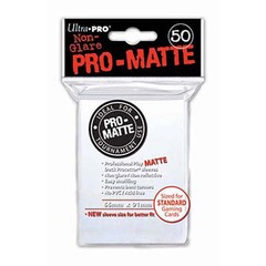 Ultra Pro Standard Size Pro Matte Sleeves - White - 50ct