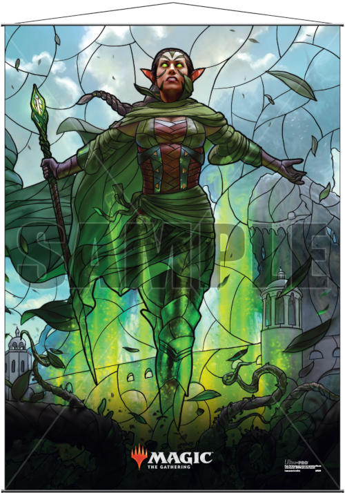 Ultra Pro Magic the Gathering Planeswalkers Stained Glass Wall Scroll - Nissa