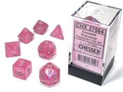Chessex - Borealis Pink/Silver 7pc - CHX27584