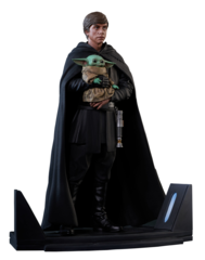 Star Wars Premier Collection - The Mandalorian Luke Skywalker w/ Grogu Statue
