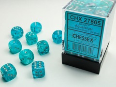 Chessex - Cirrus Aqua/Silver 36D6 - CHX27865