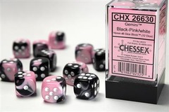 Chessex - Gemini Black-Pink/White 12D6 - CHX26630