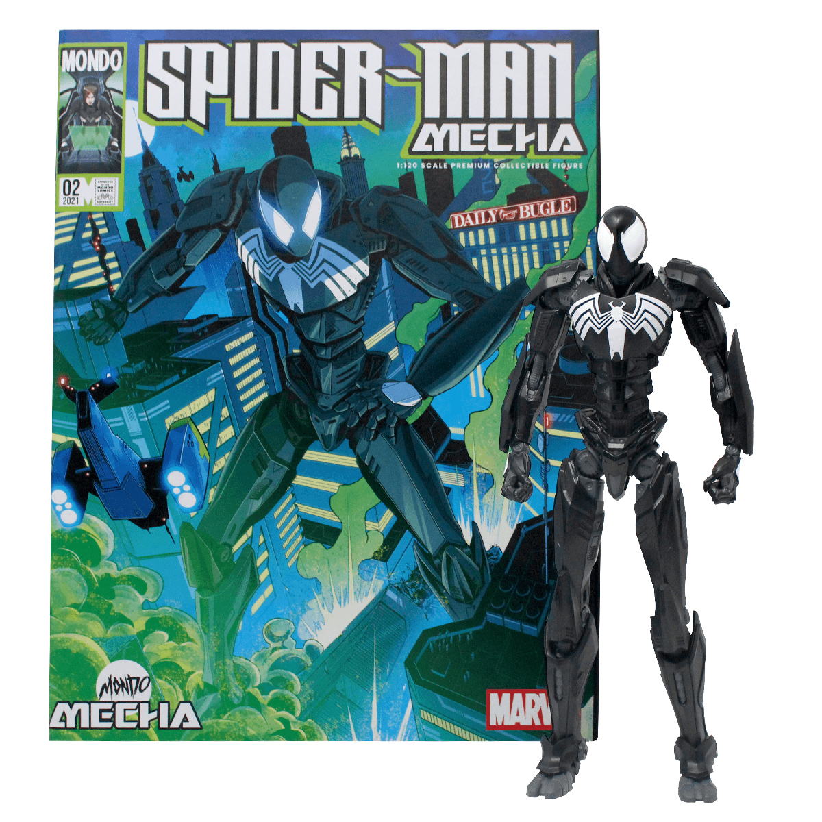 Mondo - Marvel Mecha - Symbiote Spider-man 10in Action Figure