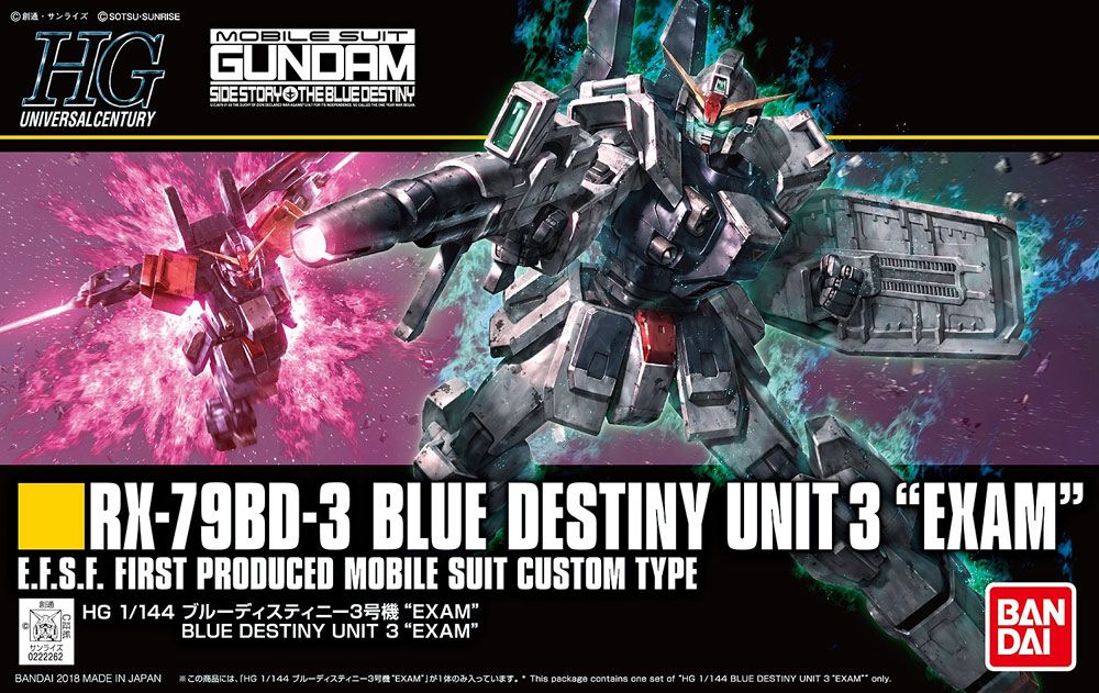 Gundam HG Universal Century - RX-79BD-3 Blue Destiny Unit 3 Exam (1/144)