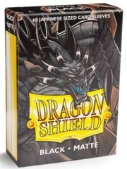 Dragon Shield Matte Small Sleeves - Black (60 ct)