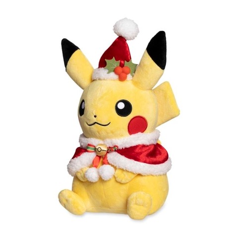 Pikachu with Holiday Cape & Hat Pokémon Holiday Plush - 14 In.