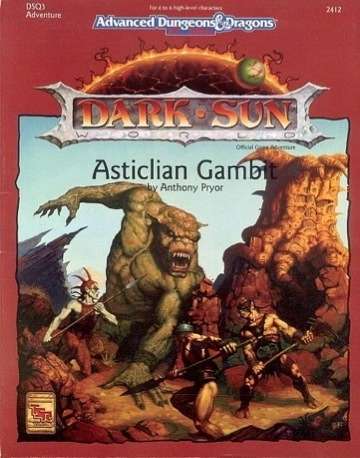 AD&D 2E Dark Sun Asticlian Gambit Box 2412