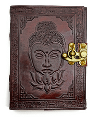Buddha Lotus Flower Leather Journal 2966