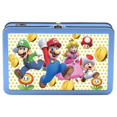 Find It 3D Supply Box Storage Tin 3D Linticular Face: Super Mario Gang