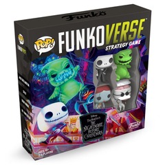 Pop! Funkoverse Strategy Game: Tim Burtons The Nightmare Befroe Christmas 100 4-PACK