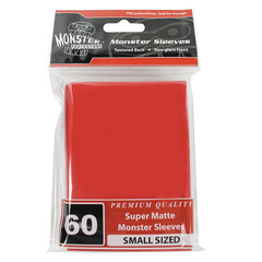 Monster Protectors Small Size Premium Quality Monster Sleeves Super Matte Red (60 ct)