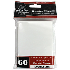 Monster Protectors Small Size Premium Quality Monster Sleeves Super Matte White (60 ct)