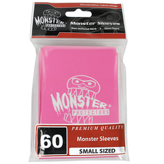 Monster Protectors Small Size Premium Quality Monster Sleeves w/ Logo Pink (60 ct)