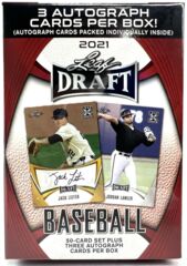 2021 2022 Leaf Draft Baseball Hobby Blaster Box 3 Autographs / Box & 50 Card Set