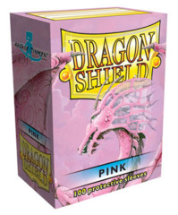 Dragon Shield Pink Protective Standard Size Card Sleeves in Deck Box (100 ct)