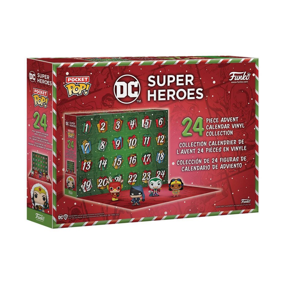 DC Super Heroes Funko Advent Calendar 24 Pocket Pop! Figure Blind Door Countdown