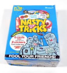 1990 Fun Stuff NASTY TRICKS Trading Card by Confex inc. - Factory Sealed 36 Pack Box