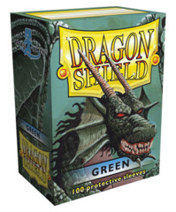 Dragon Shield Green Protective Standard Size Card Sleeves in Deck Box (100 ct)