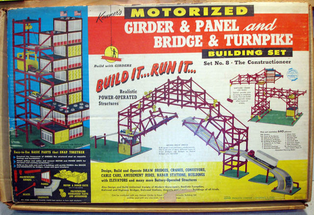 Details about   Kenner #8 Motorized Girder & Panel and Bridge & Turnpike Building Set 1960 