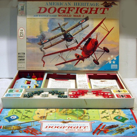 MB American Heritage DOGFIGHT GAME PIECE RED PLANE 