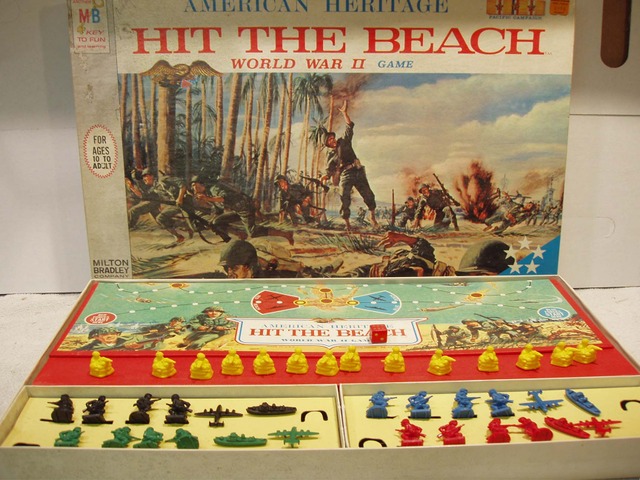 American Heritage HIT THE BEACH Game piece JAPANESE DEFENDER MB 1960's 