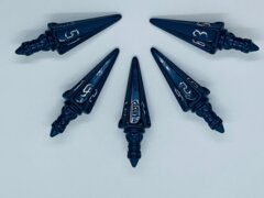 PolyHero Dice: Rogue Level Up Pack - 5d6 Swords - Midnight Blue