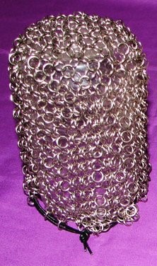 Kittensoft Chainmail Medium Dice Bag With String (J4/MB-S) Silver