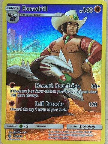 246/236 SECRET Rare Pokemon Card SM12 COSMIC ECLIPSE EXCADRILL