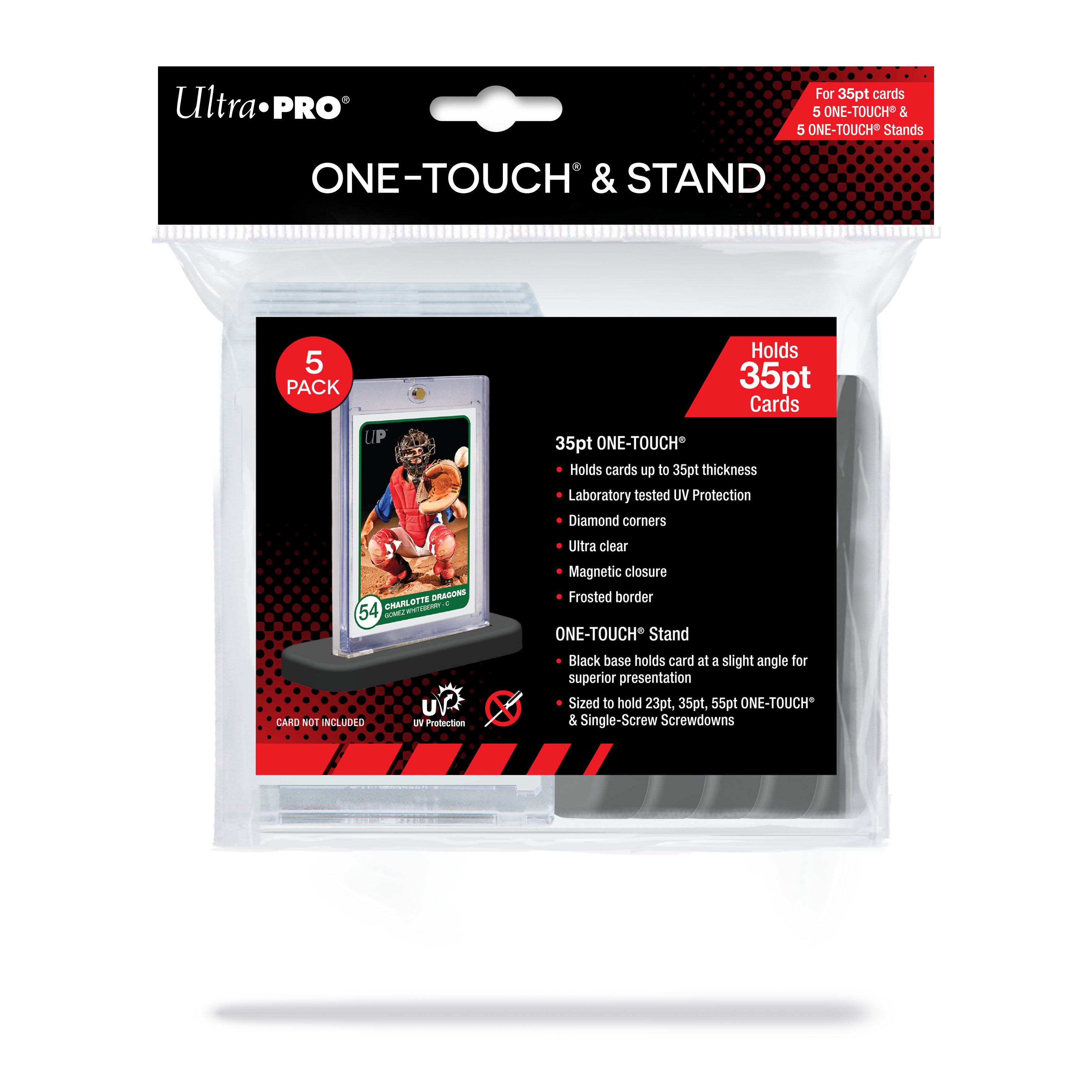 Ultra Pro 35pt UV One-Touch with Stands (5-pack)